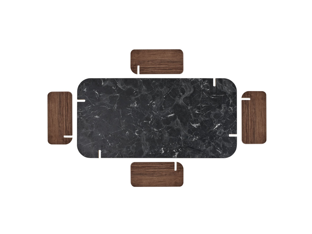 Houten salontafel "Renard" - 120 x 60 x 35 cm - Zwart