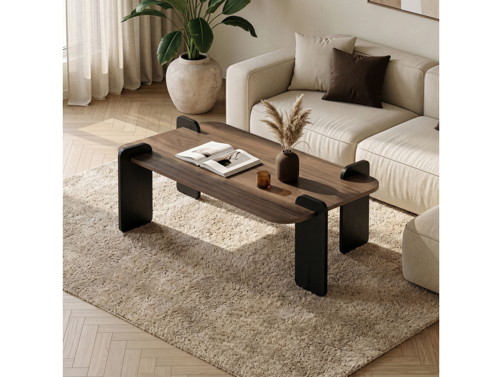 Houten salontafel "Renard" - 120 x 60 x 35 cm - Bruin