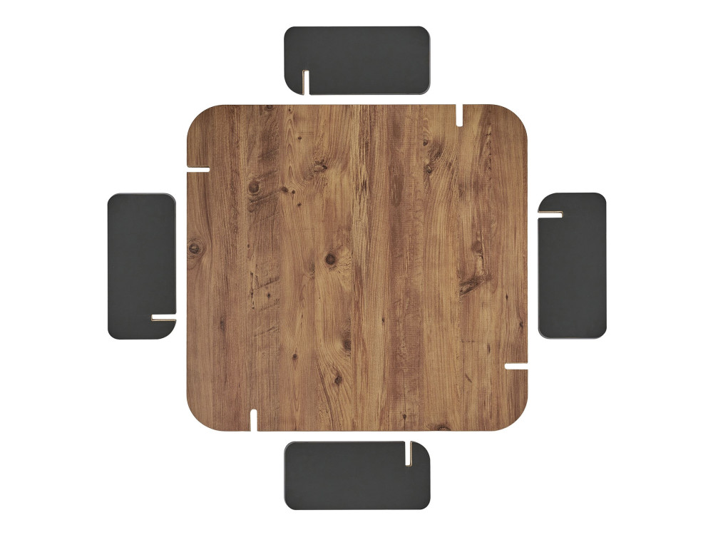 Marais" houten salontafel - 90 x 90 x 35 cm - Lichtbruin