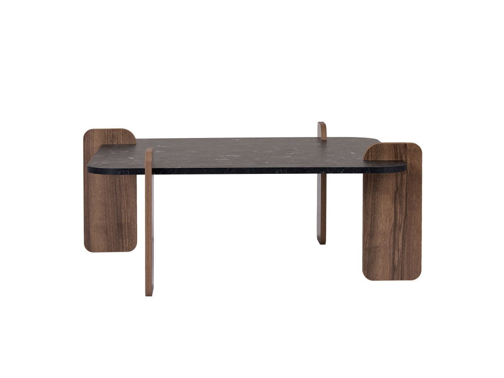 Marais" houten salontafel - 90 x 90 x 35 cm - Zwart