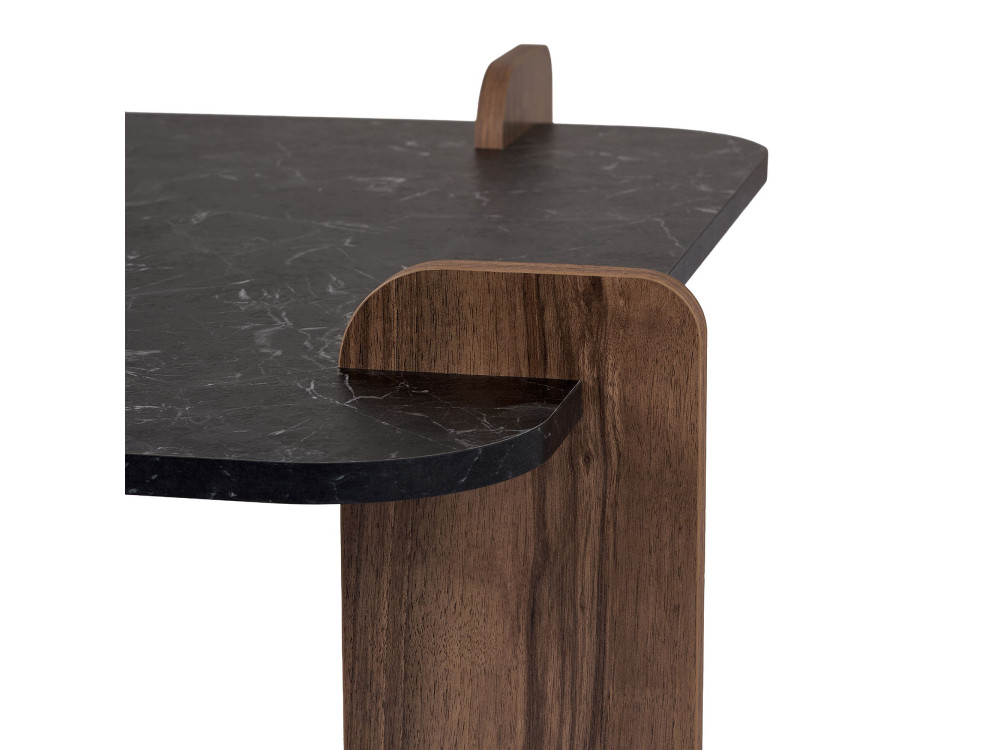 Marais" houten salontafel - 90 x 90 x 35 cm - Zwart