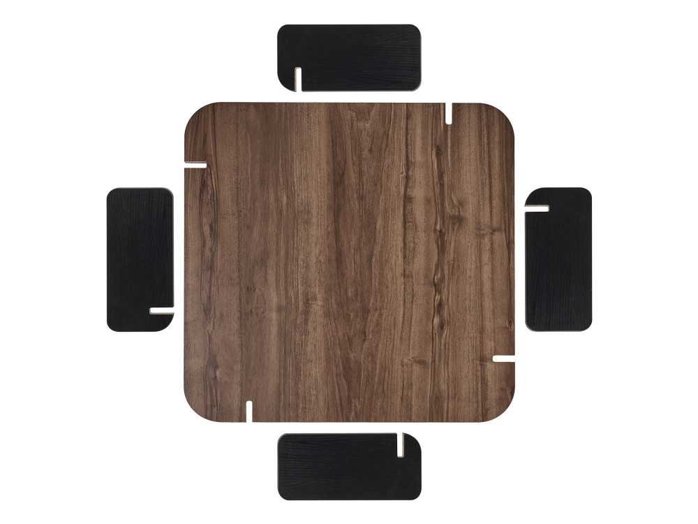 Marais" houten salontafel - 90 x 90 x 35 cm - Bruin
