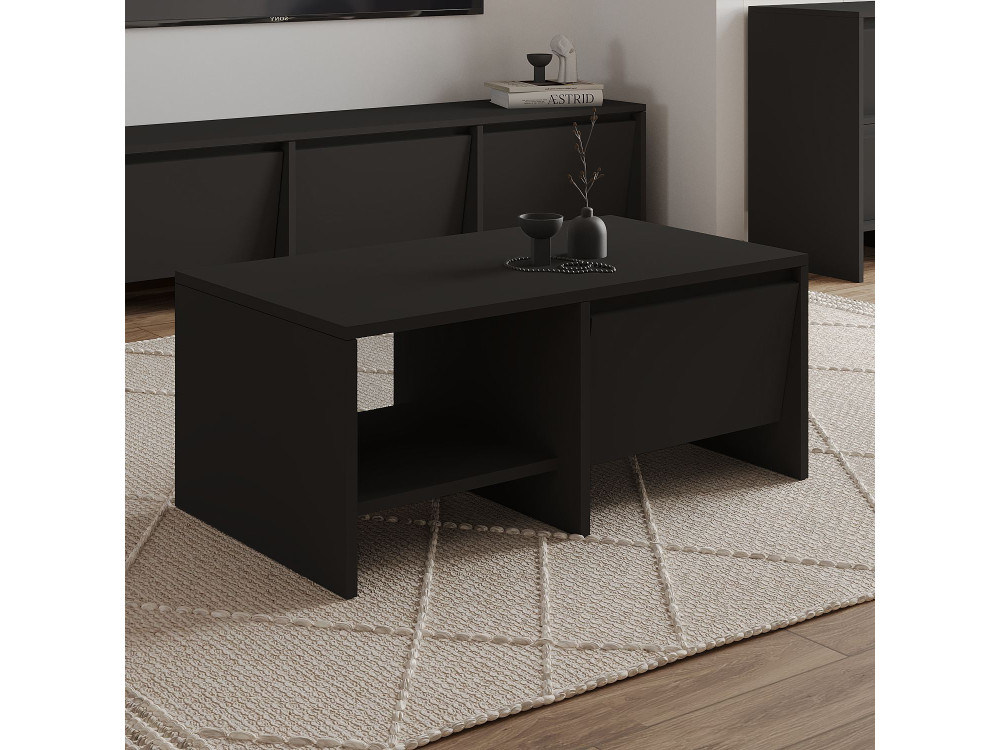 Houten salontafel "Laris" - 90 x 45 x 35 cm - Zwart