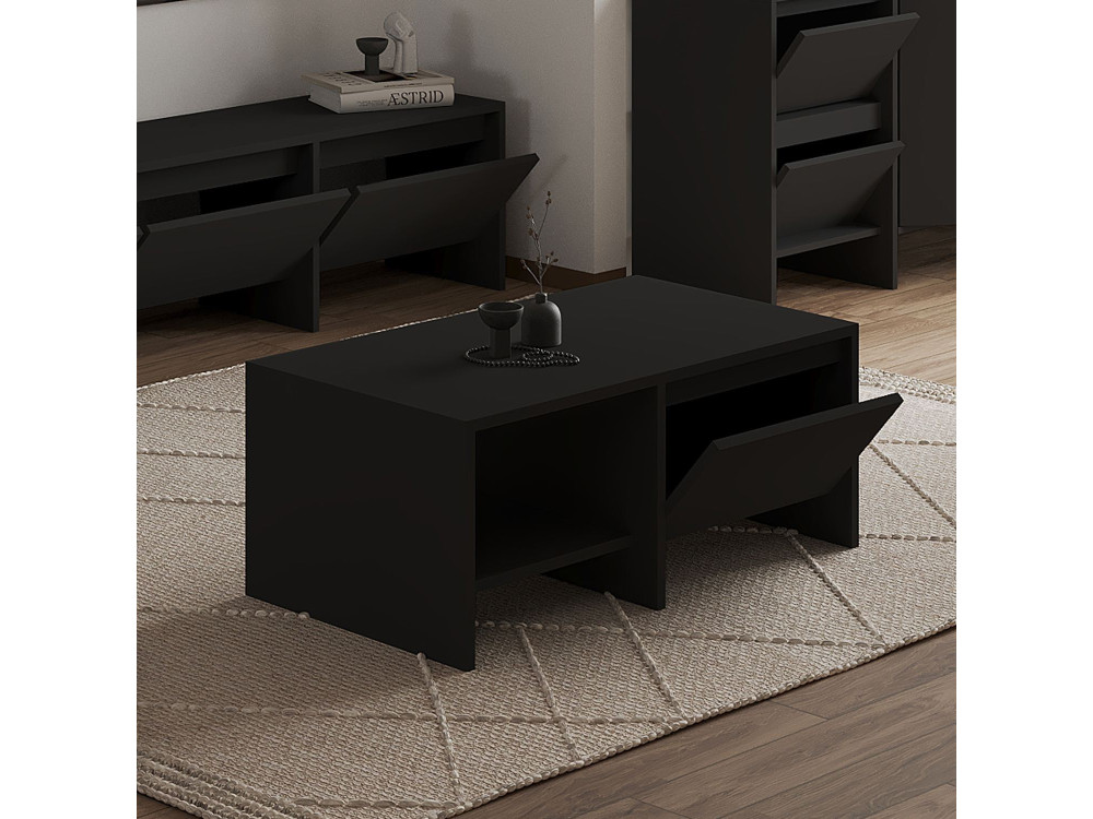 Houten salontafel "Laris" - 90 x 45 x 35 cm - Zwart