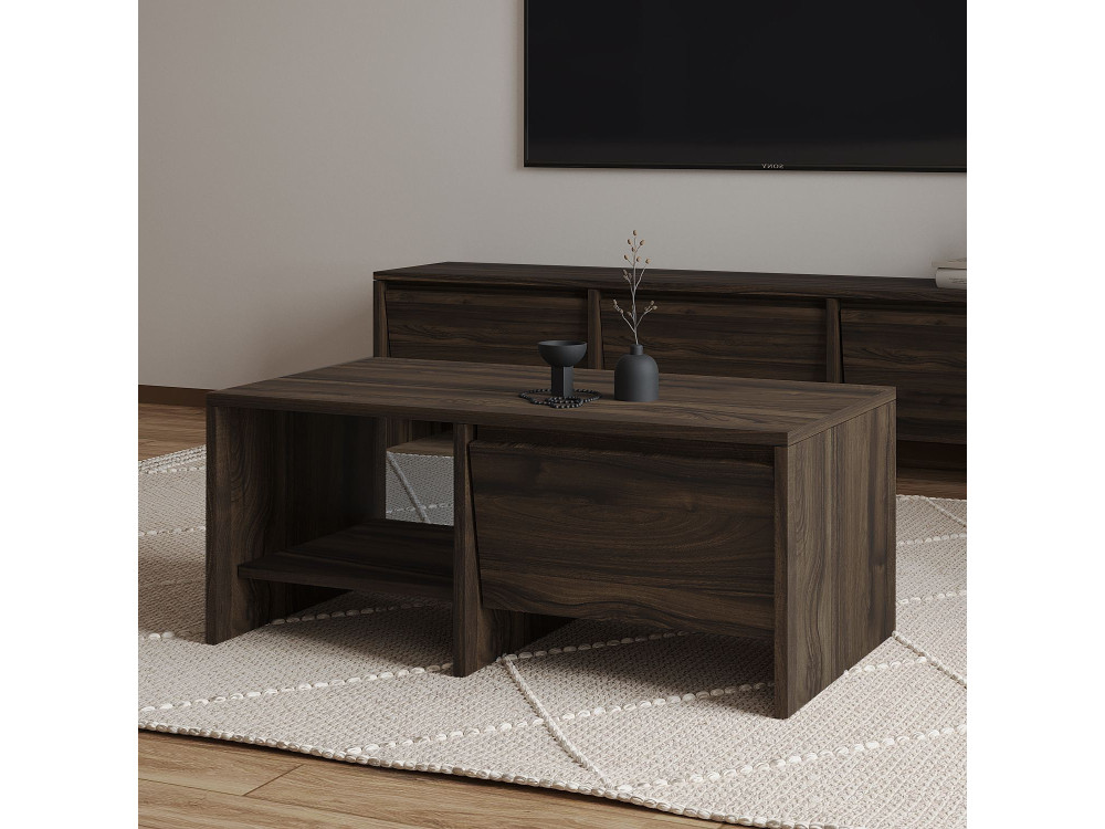 Houten salontafel "Laris" - 90 x 45 x 35 cm - Bruin