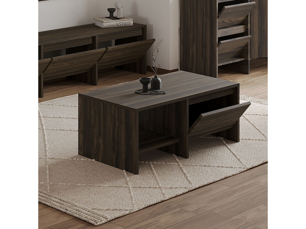 Houten salontafel "Laris" - 90 x 45 x 35 cm - Bruin