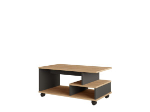 MIN9" houten salontafel - 90 x 51 x 42 cm - Antraciet grijs
