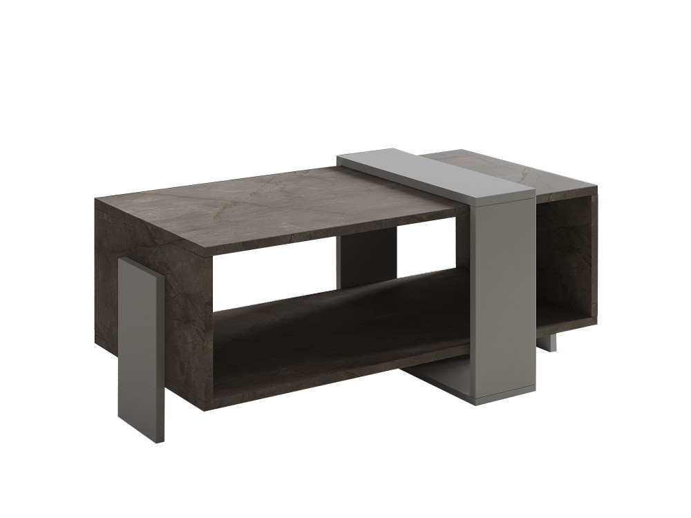 Houten salontafel "Meleni" - 90 x 49 x 40 cm - Grijs