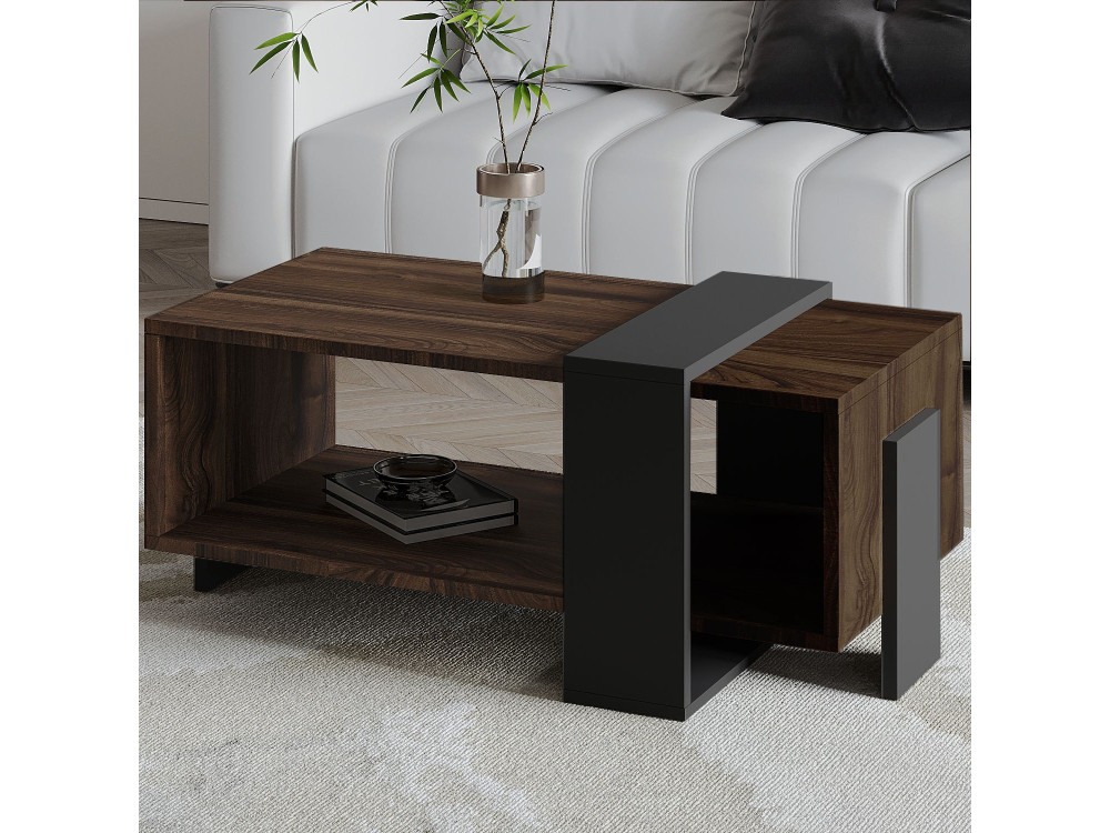 Houten salontafel "Meleni" - 90 x 49 x 40 cm - Bruin
