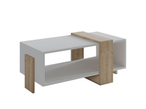Houten salontafel "Meleni" - 90 x 49 x 40 cm - Wit