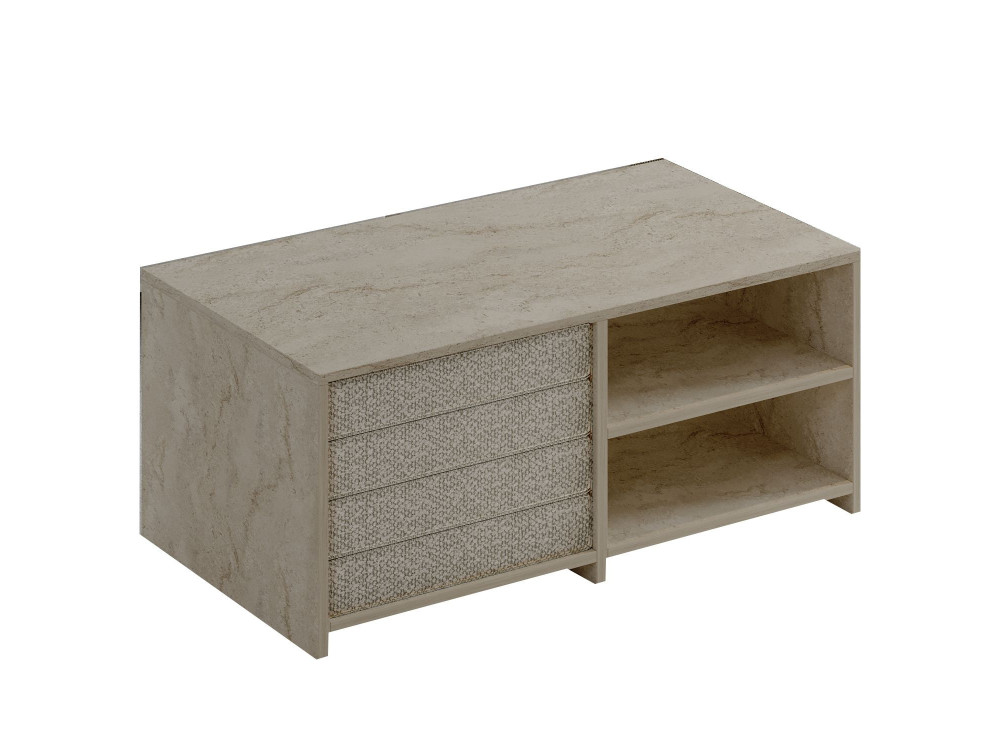 Houten salontafel "Gord" - 90 x 45 x 44 cm - Travertin