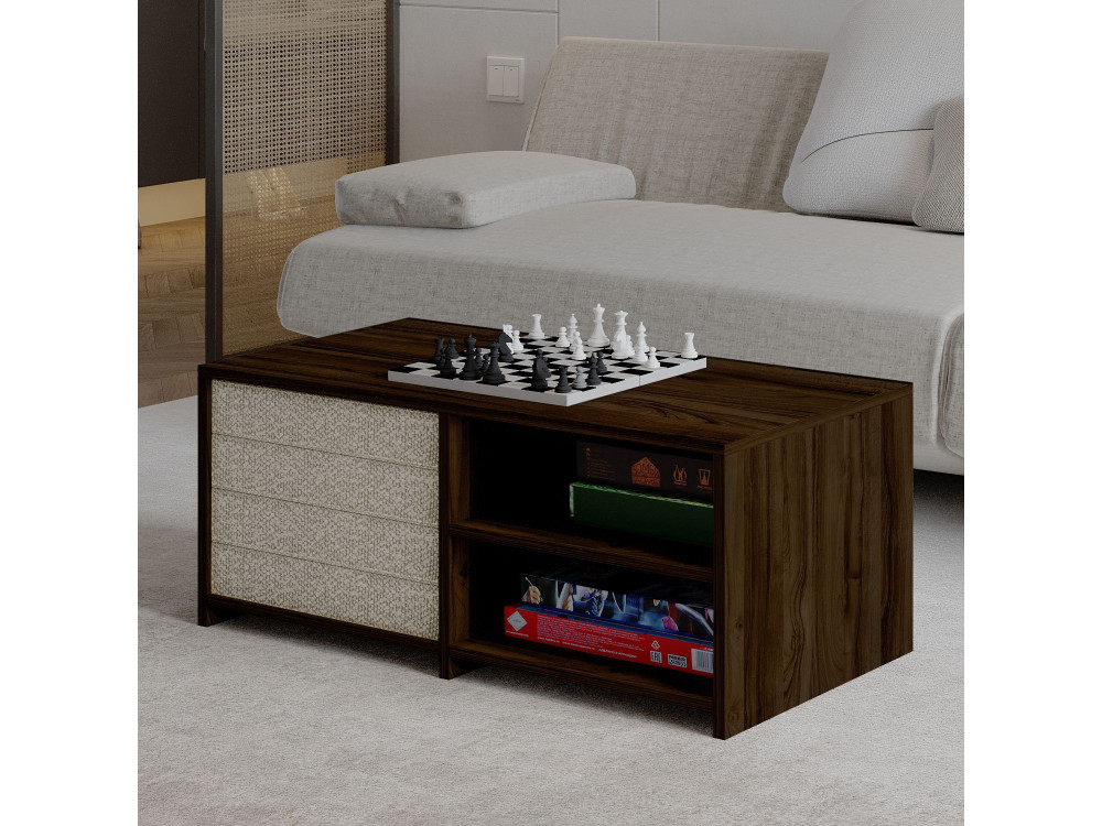 Gord" houten salontafel - 90 x 45 x 44 cm - Bruin