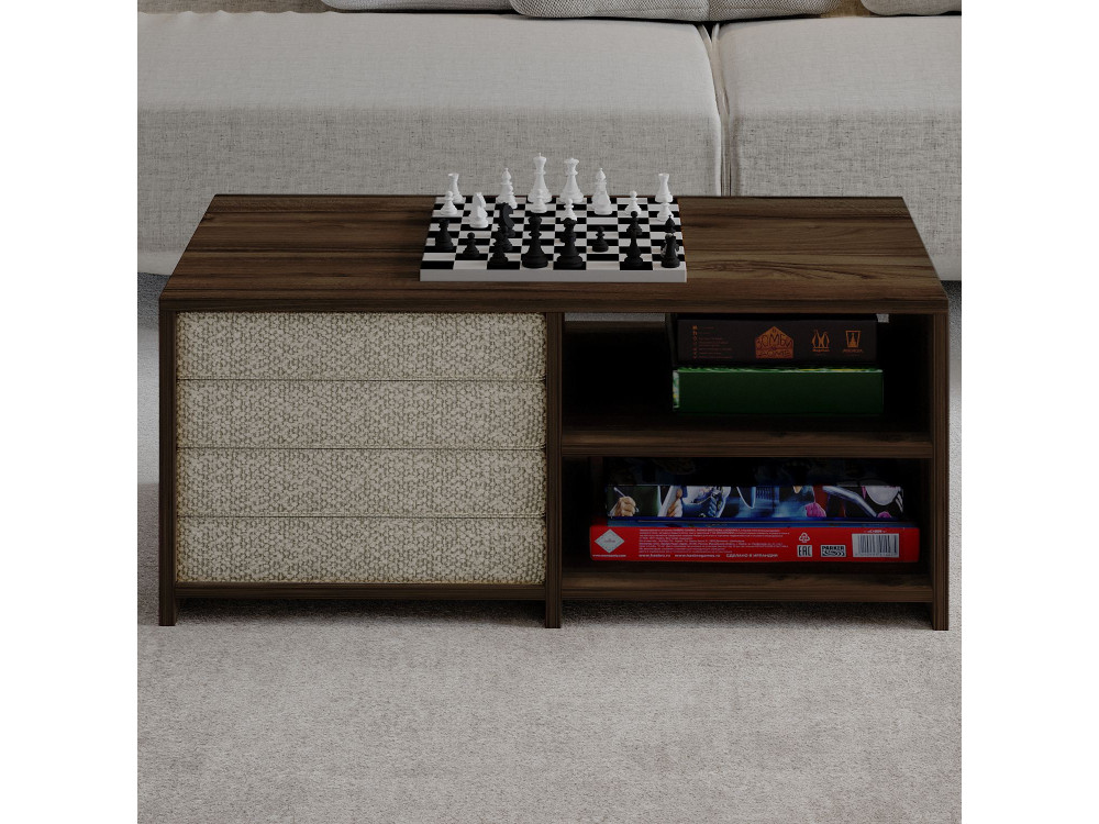 Gord" houten salontafel - 90 x 45 x 44 cm - Bruin