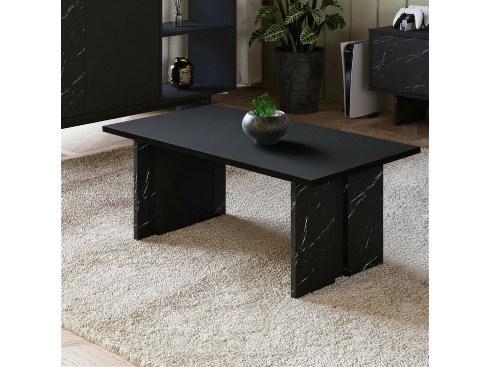 Houten salontafel "Ravello" - 90 x 50 x 40 cm - Zwart
