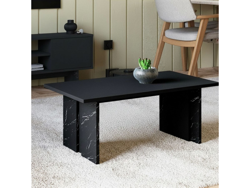 Houten salontafel "Ravello" - 90 x 50 x 40 cm - Zwart