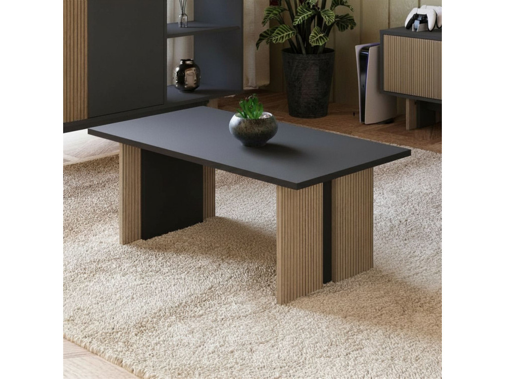 Houten salontafel "Ravello" - 90 x 50 x 40 cm - Antracietgrijs