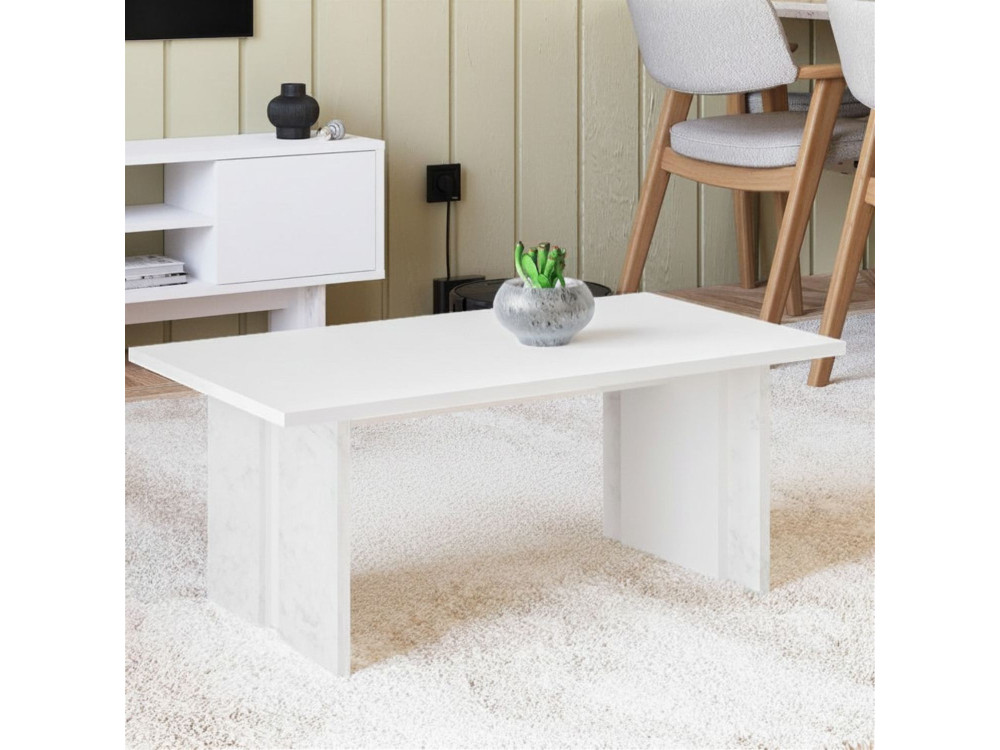 Houten salontafel "Ravello" - 90 x 50 x 40 cm - Wit