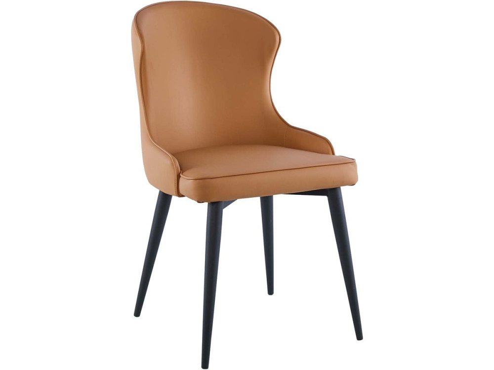 Stoelen set 2 stuks eetkamerstoelen "Tina" - Bruin - kastanjebruin