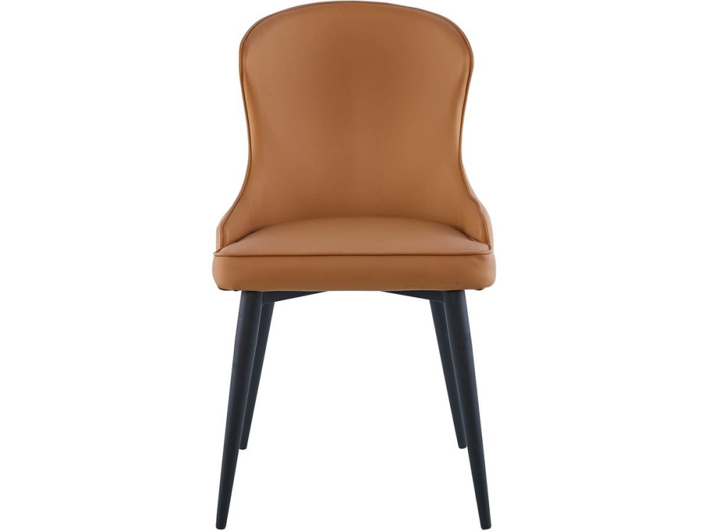 Stoelen set 2 stuks eetkamerstoelen "Tina" - Bruin - kastanjebruin