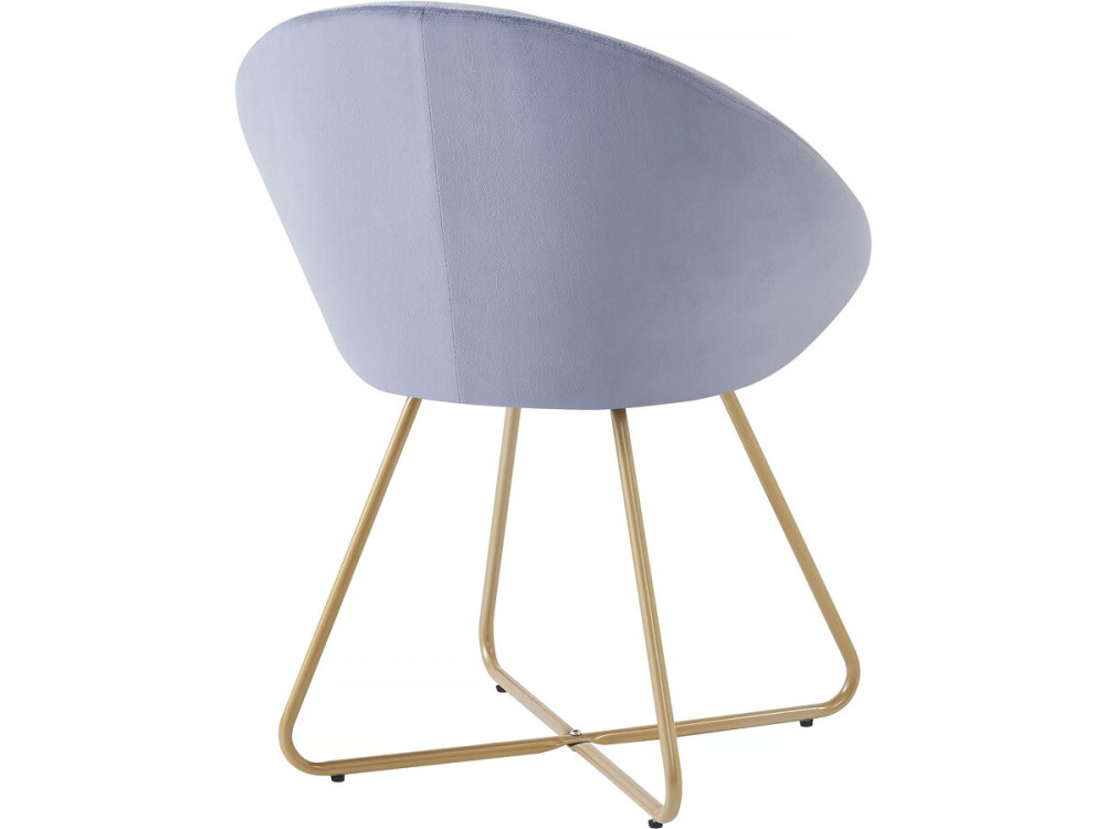 Eetkamerstoelen set 2 stuks stoelen velours fluweel "Rosalie" - Grijs