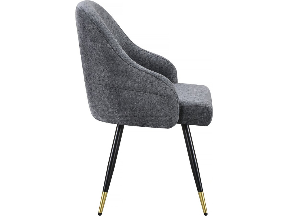 Set van 2 stoffen stoelen "Harmony" - 54 x 57 x 90 cm - Grijs
