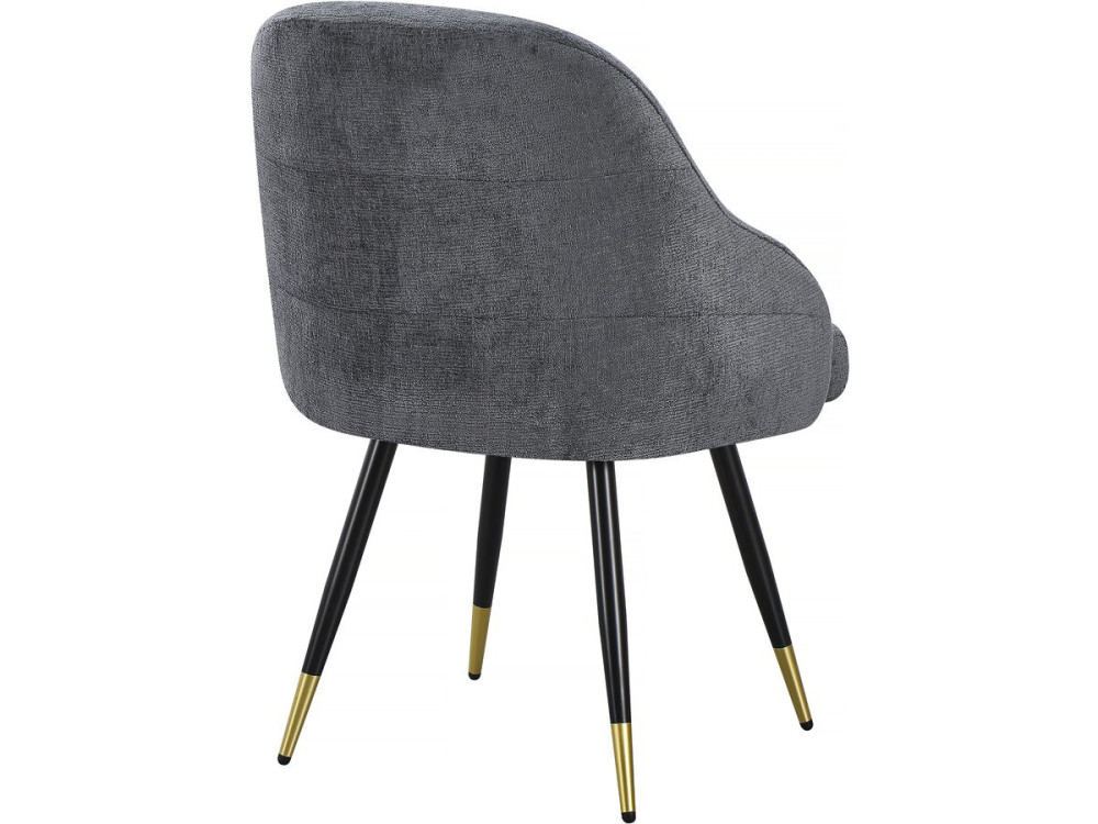 Set van 2 stoffen stoelen "Harmony" - 54 x 57 x 90 cm - Grijs