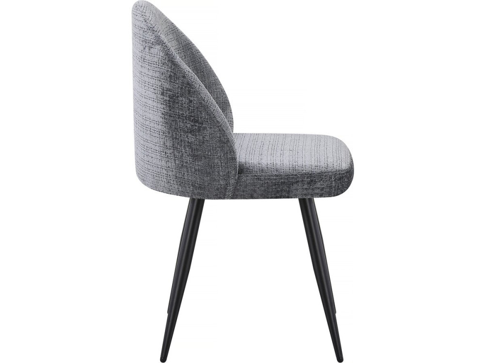 Set van 2 stoffen stoelen "Samuel" - 53 x 51 x 82 cm - Grijs