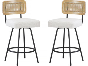 Set van 2 stoffen kinderstoelen "Wilfried" - 51 x 44 x 95 cm - Beige