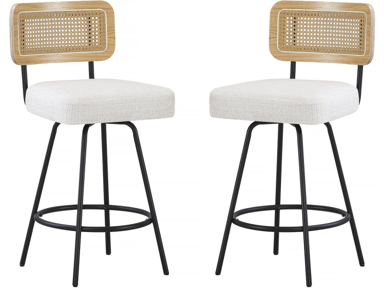 Set van 2 stoffen kinderstoelen "Wilfried" - 51 x 44 x 95 cm - Beige
