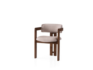 Cozy" houten stoel - 44 x 57 x 76 cm - Notencrème