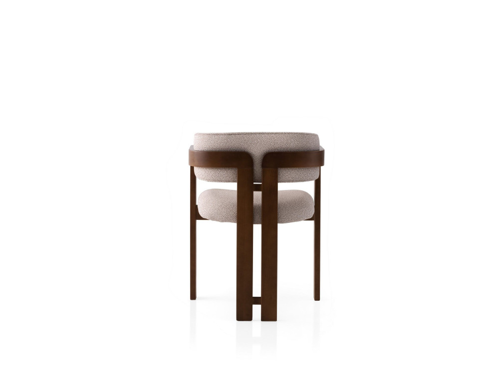 Cozy" houten stoel - 44 x 57 x 76 cm - Notencrème