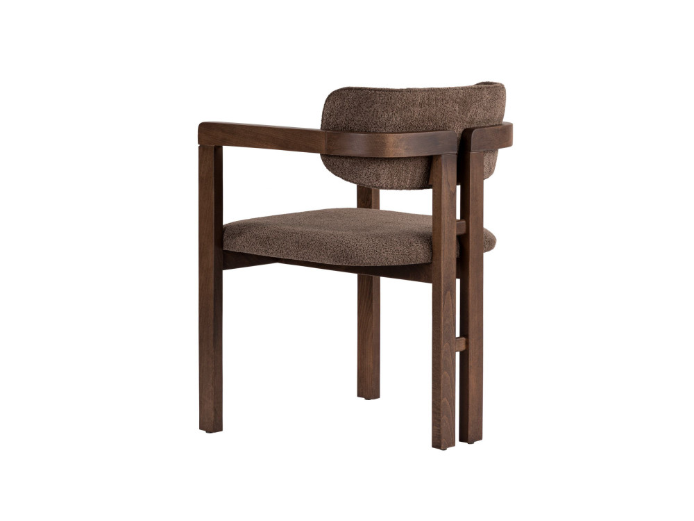 Houten stoel "Toscana" - 54 x 54 x 76 cm - Bruin / Donker notenhout