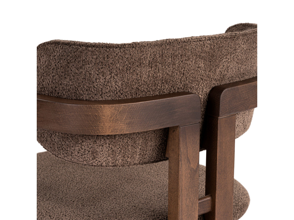 Houten stoel "Toscana" - 54 x 54 x 76 cm - Bruin / Donker notenhout