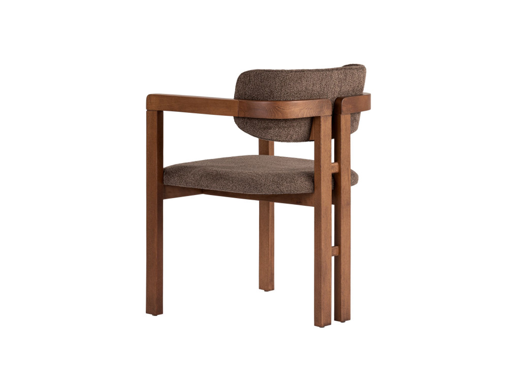 Houten stoel "Toscana" - 54 x 54 x 76 cm - Bruin / Notenhout