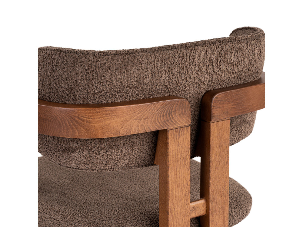 Houten stoel "Toscana" - 54 x 54 x 76 cm - Bruin / Notenhout