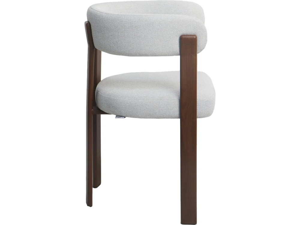 Set van 2 "Opale" eetkamerstoelen met armleuningen - Lichtgrijs