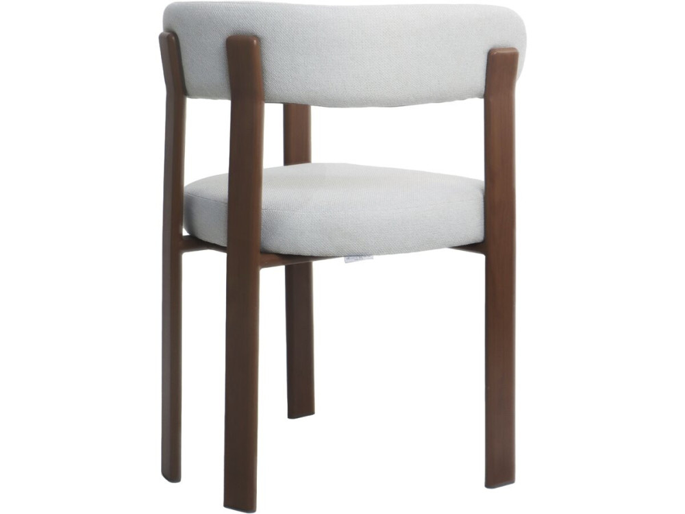 Set van 2 "Opale" eetkamerstoelen met armleuningen - Lichtgrijs