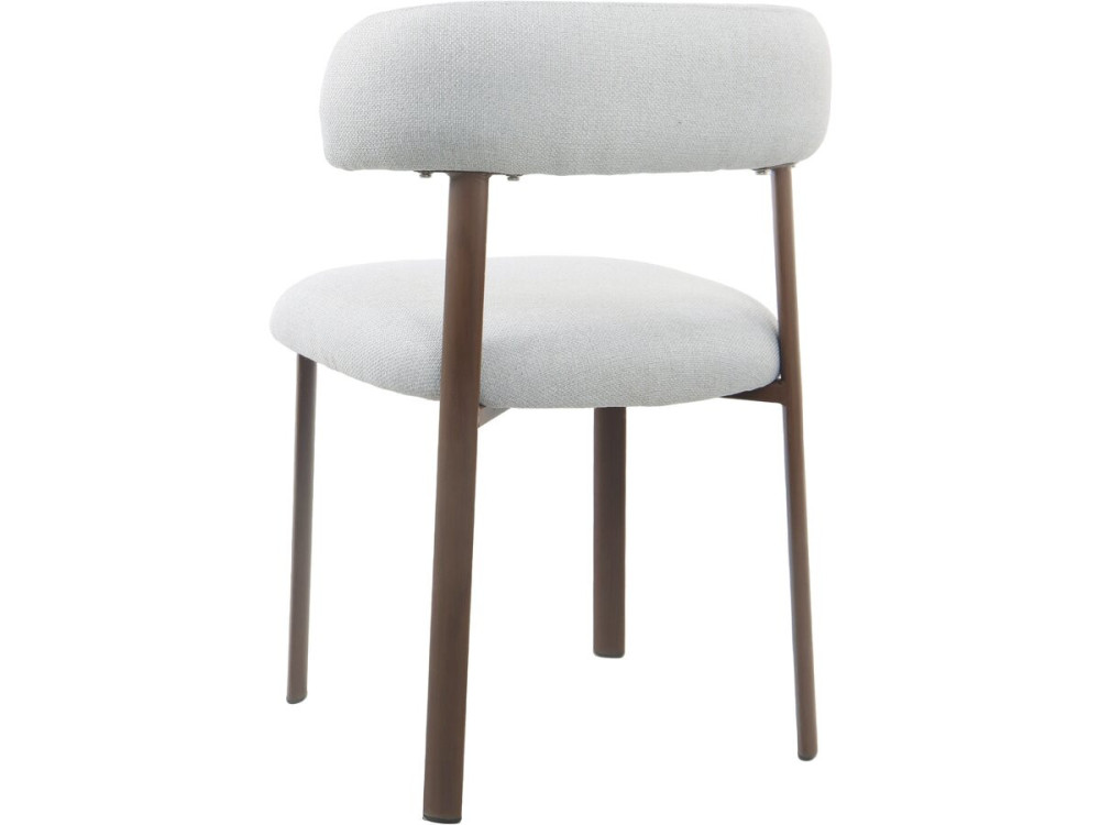 Set van 2 "Aurea" eetkamerstoelen van imitatiehout - Lichtgrijs