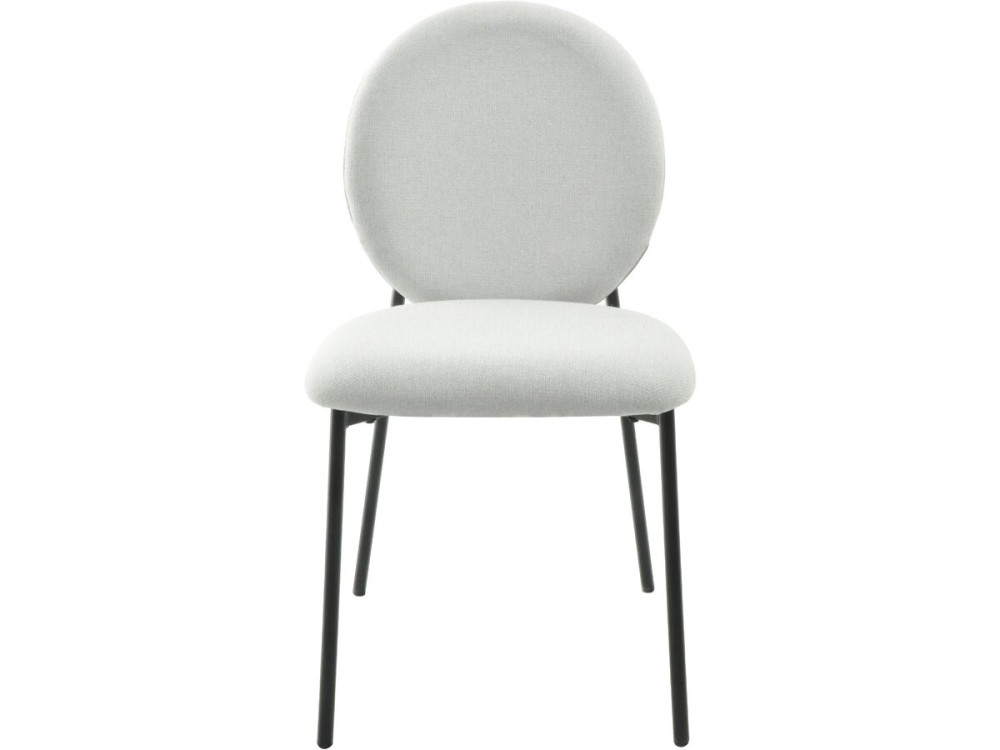 Set van 2 metalen eetkamerstoelen "Perla" - Lichtgrijs
