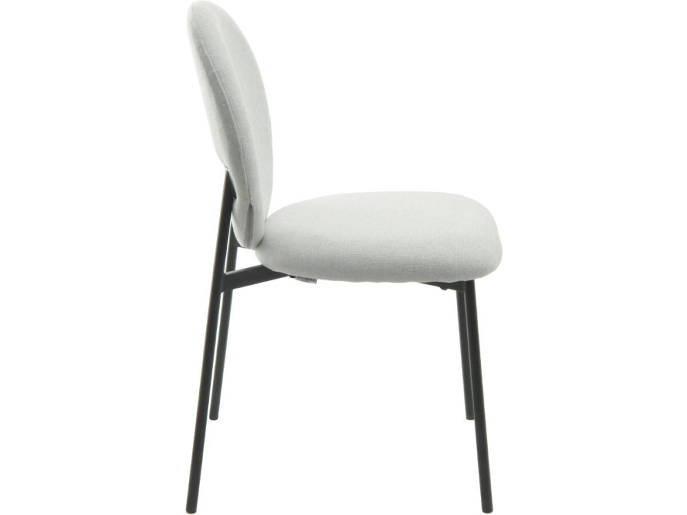 Set van 2 metalen eetkamerstoelen "Perla" - Lichtgrijs