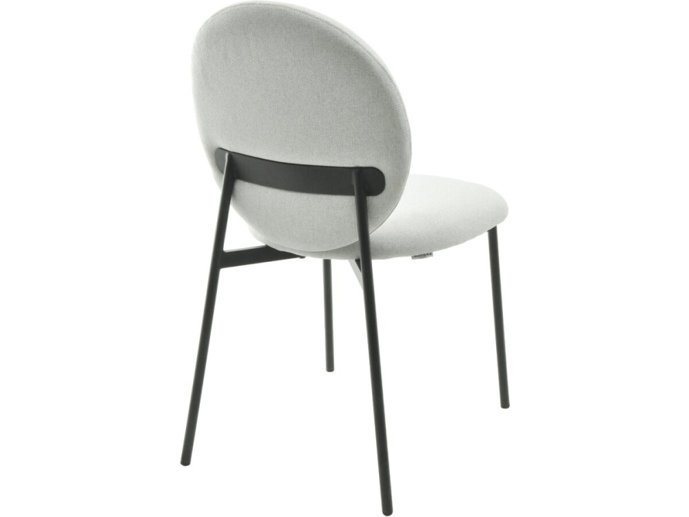 Set van 2 metalen eetkamerstoelen "Perla" - Lichtgrijs