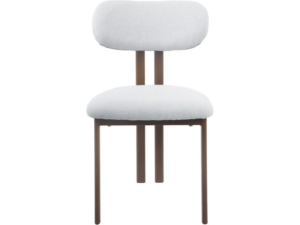 Set van 2 "Veralia" eetkamerstoelen van imitatiehout - Lichtgrijs