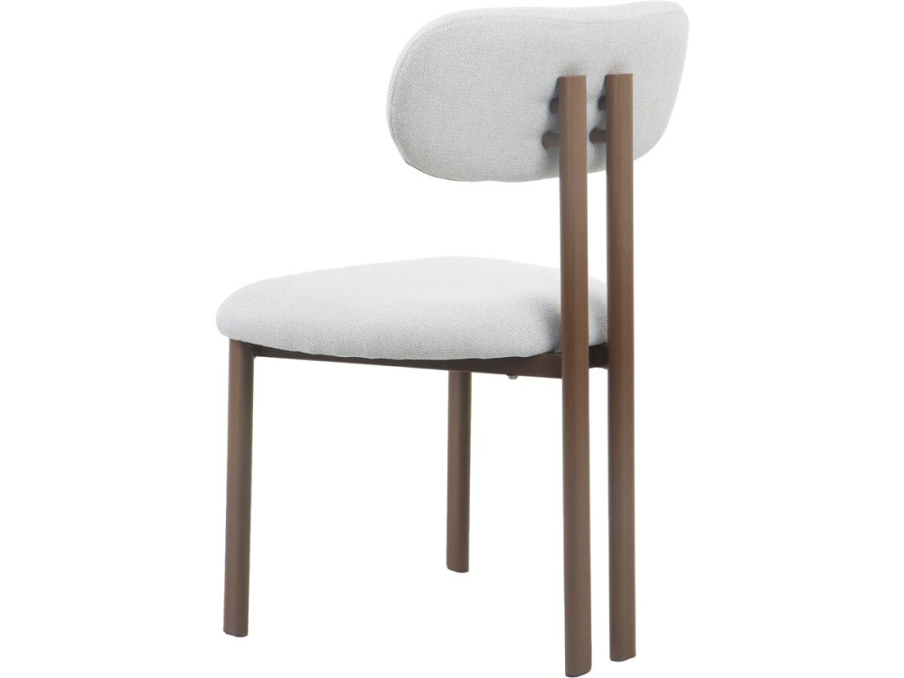 Set van 2 "Veralia" eetkamerstoelen van imitatiehout - Lichtgrijs