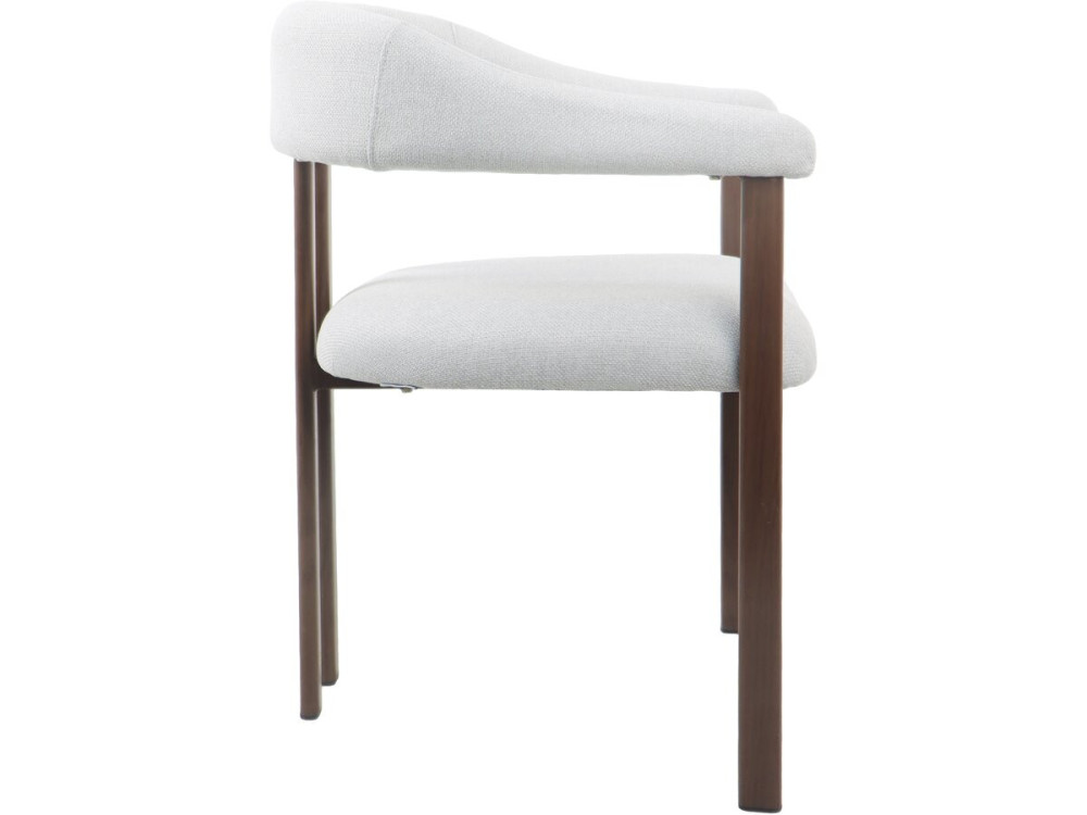 Set van 2 "Serelia" eetkamerstoelen van imitatiehout - Lichtgrijs