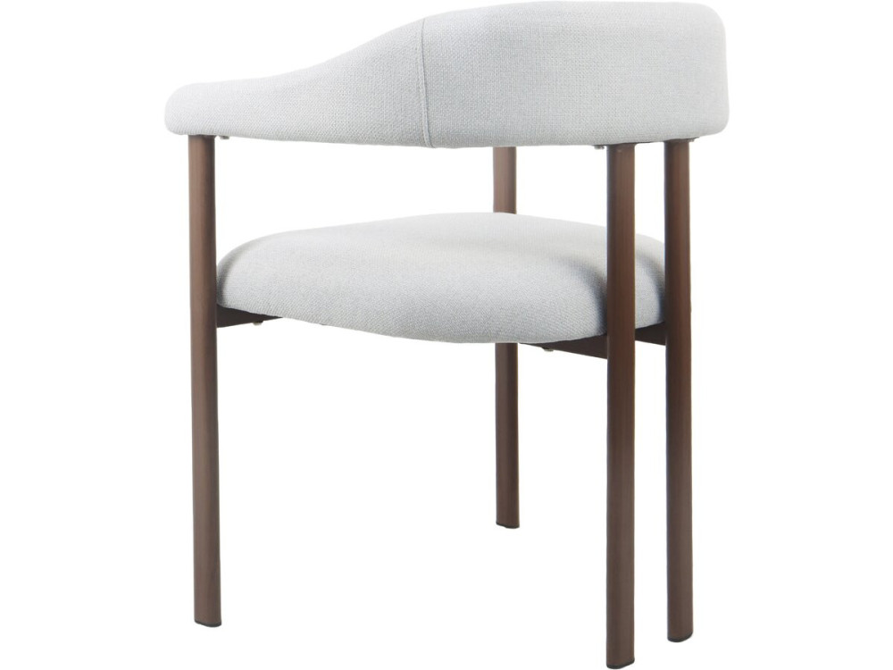 Set van 2 "Serelia" eetkamerstoelen van imitatiehout - Lichtgrijs