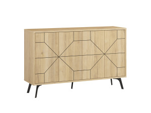 Houten buffetkast "Dune" - 123 x 35 x 62 cm - Beige