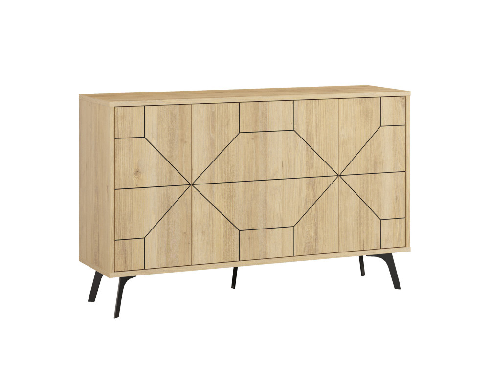 Houten buffetkast "Dune" - 123 x 35 x 62 cm - Beige