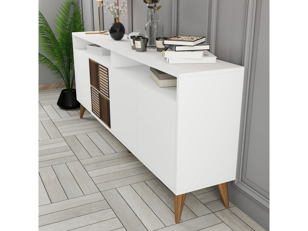 Houten console "Milan" - 180 x 35 x 78 cm - Wit