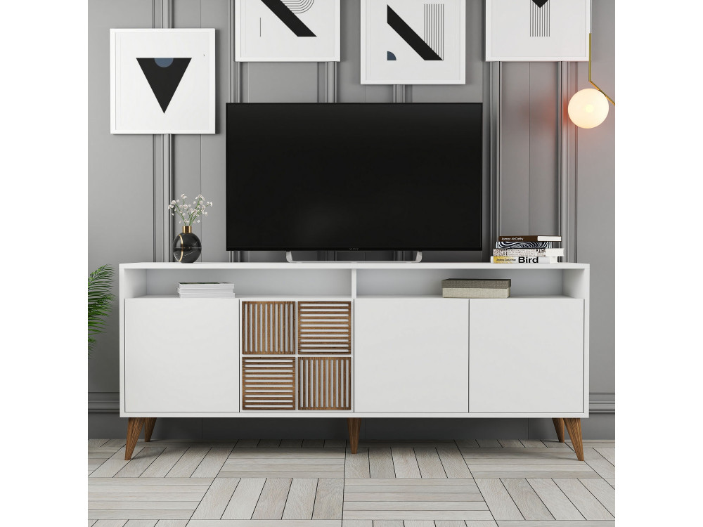 Houten console "Milan" - 180 x 35 x 78 cm - Wit