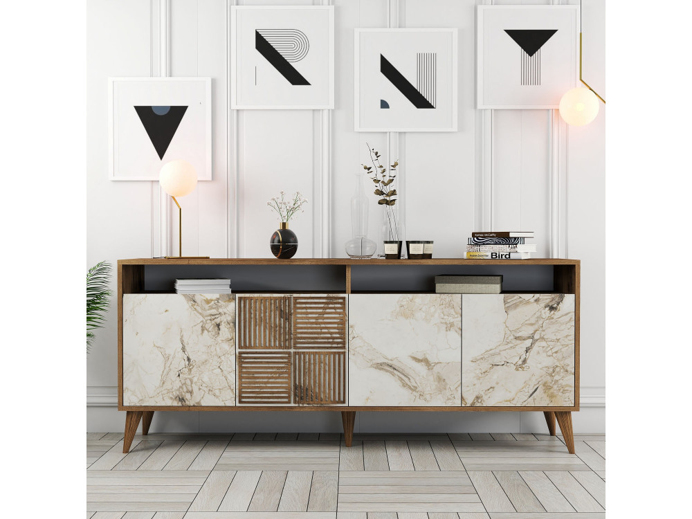 Houten console "Milan" 180 x 35 x 78 cm - Notelaar